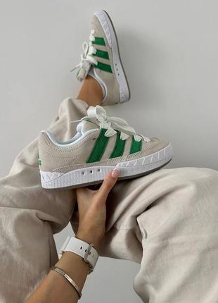 Sale кроссовки adidas adimatic “cream / green2 фото