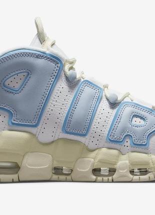 Nike air more uptempo white blue sail3 фото