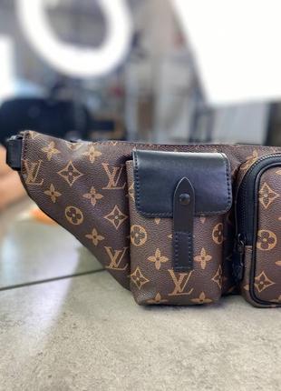 Поясная сумка коричневая louis vuitton christopher4 фото