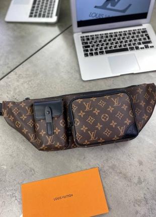 Поясная сумка коричневая louis vuitton christopher3 фото