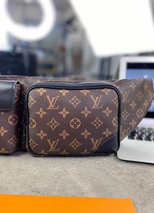 Поясная сумка коричневая louis vuitton christopher8 фото