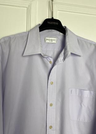 Світла фіолетова пастельна сорочка з чоловічого гардероба ysl yves saint laurent3 фото