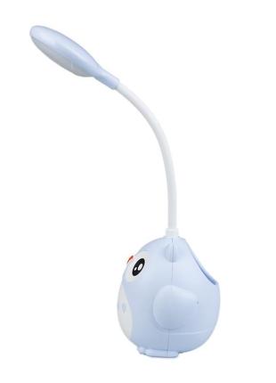 Лампа настільна дитяча акумуляторна з usb 4.2 вт сенсорний настільний світильник сова cs-289 синій