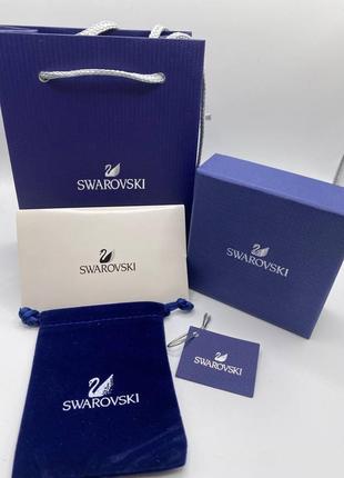 Swarovski подвеска серебряный лебедь с голубым кристаллом7 фото