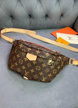 Бананка louis vuitton коричневая монограм