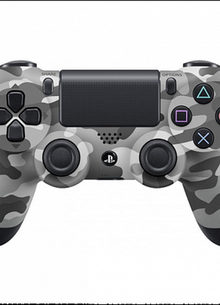 Багатофункціональний джойстик dualshock 4 для sony ps4 v2 сірий камуфляж bluetooth new з логотипом