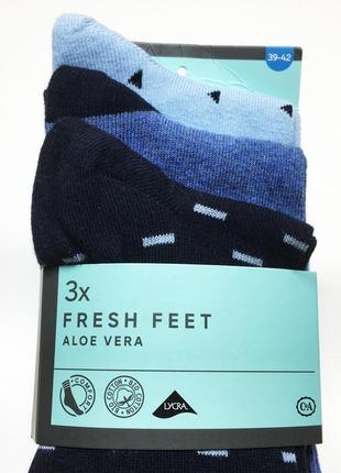 Шкарпетки 96-98% біологічна бавовна набір 3 пари fresh feet бавовняні р.39/42 німеччина3 фото
