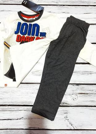 Піжама дитяча штанами на хлопчика лонгслів штани зоряні війни2 фото