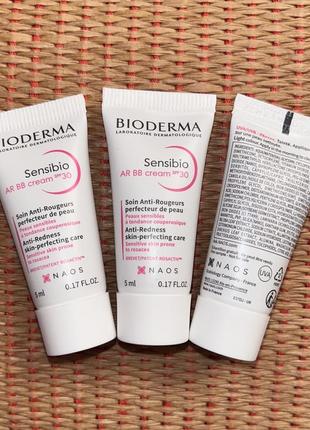 Bb-крем bioderma sensibio ar bb cream spf 30 light для чувствительной кожи с покраснениями, франция 🇫🇷2 фото