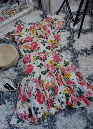 Сукня в квітковий принт квіткова сукня плаття платье сарафан платя1 фото