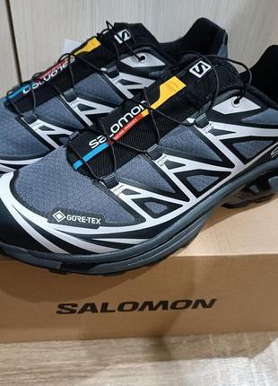 Кросівки salomon xt-6 black grey2 фото
