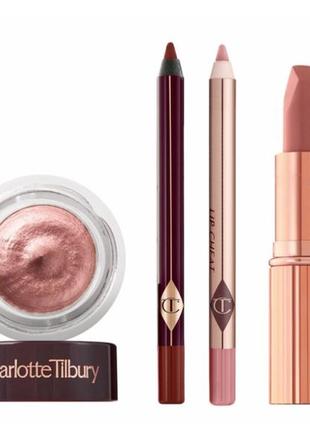 Подарунковий  набір charlotte tilbury   pillow talk on the go kit оригінал3 фото