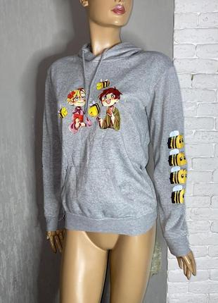 Кофта з капюшоном худі принт бджілки , s-m