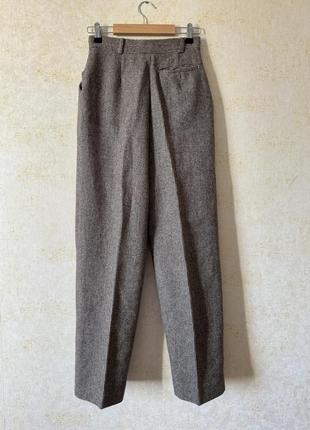 Широкі стильні теплі вовняні штани брюки з защипами, висока талія, 100% шерсть вовна jones new york2 фото