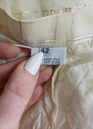 Новая шикарная юбка миди со 100% шелка в светлом цвете беж, размер л-хл10 фото