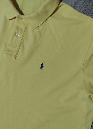 Мужская футболка / поло / polo ralph lauren / жёлтая футболка с воротником / мужская одежда / чоловічий одяг /3 фото