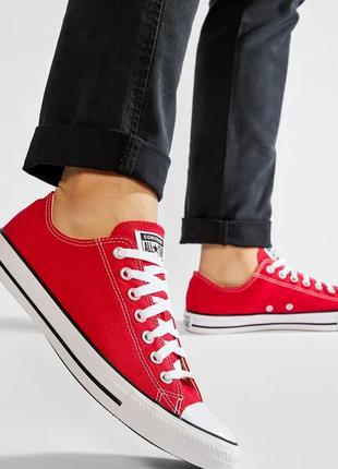 Нові жіночі уеди converse chuck taylor all star ox red2 фото