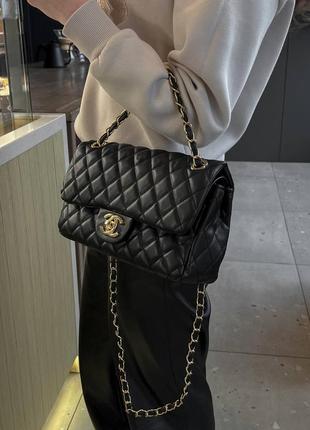 Chanel black gold сумка