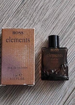 Boss elements hugo boss, edt, оригинал, винтаж, редкость, миниатюрка, vintage1 фото