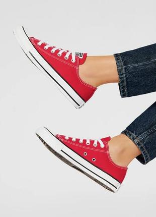 Нові жіночі кеди converse chuck taylor all star ox red m9696c