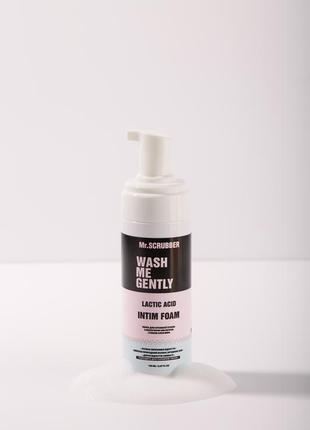 Пінка для інтимної гігієни з молочною кислотою і соком алое вера wash me gently mr.scrubber