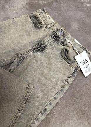 Zara очень стильные джинсы на поясе регулируется резинкой на пуговице8 фото