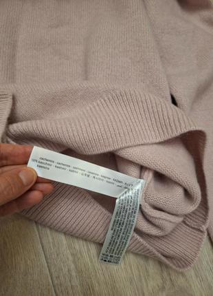 Розовый кашемировый свитер zara с горлом, размер l.8 фото