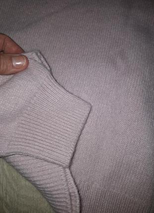 Розовый кашемировый свитер zara с горлом, размер l.9 фото