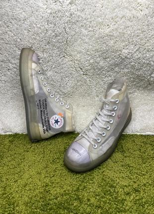 Off white converse used best sale