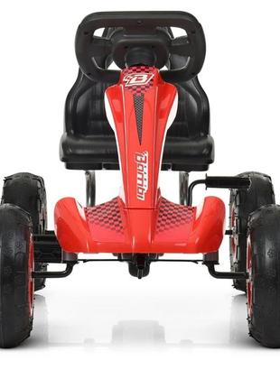 Карт педальный bambi kart m 4036-3 надувные колеса красный2 фото