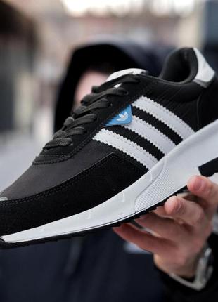 Мужсике кроссовки adidas retropy f2 black whit черные замшевые повседневные кроссовки адидас спортивные кросы