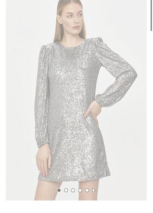 Сукня срібна в паєтки2 фото