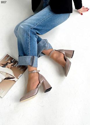 Жіночі туфлі із натуральної шкіри нова колекція 20241 фото