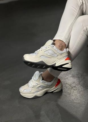 Nike m2k tekno beige orange8 фото