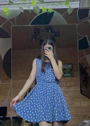 Синя літня сукня із вирізом на спині glamorous розмір xs/s/m2 фото