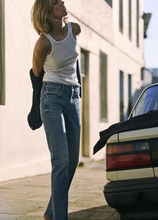 Zara прямі джинси, штани слім, брюки2 фото