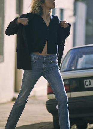 Zara прямі джинси, штани слім, брюки5 фото