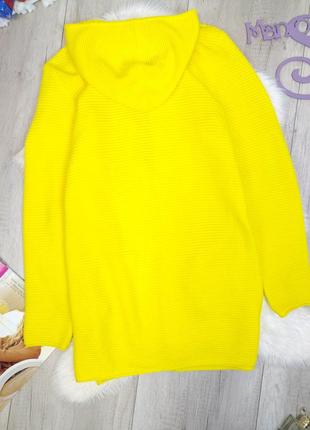 Женский кардиган сecil теплый с капюшоном и карманами желтого цвета размер s6 фото