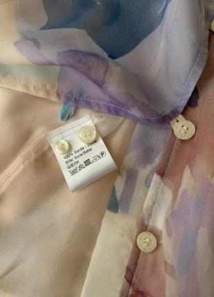 Воздушная приталенная блуза с длинным рукавом от итальянского бренда alba moda6 фото