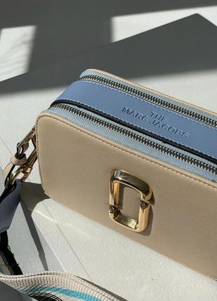 Сумка marc jacobs the snapshot sky beige5 фото