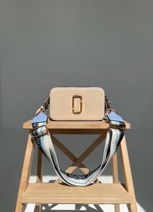 Сумка marc jacobs the snapshot sky beige8 фото