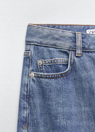 Zara джинси high-rise, прямі штани, довгі брюки7 фото