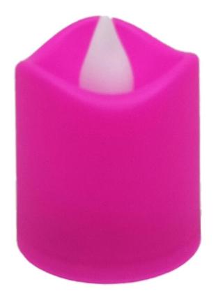 Декоративная свеча cx-21 led, 5 см (розовый)1 фото