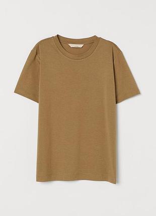 Стильная базовая футболка h&m шелк и хлопок2 фото