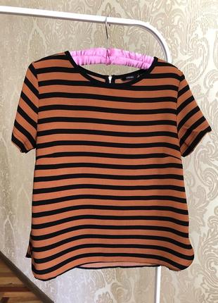Блуза футболка топ в полоску zara mango asos