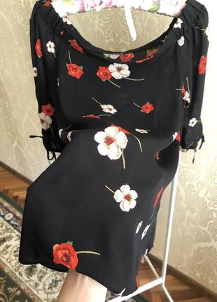 Блуза топ з відкритими плечима селянка zara mango asos h&m4 фото