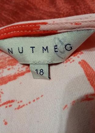 Яскрава брендовий шифонова блуза від nutmeg р. 18 (наш 52-56)8 фото