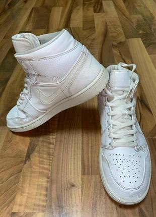 Кеди шкіряні nike jordan mid white 100% оригінал