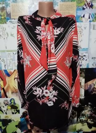 Брендовая шифоновая блуза  от dorothy perkins р.20 (наш54-58)