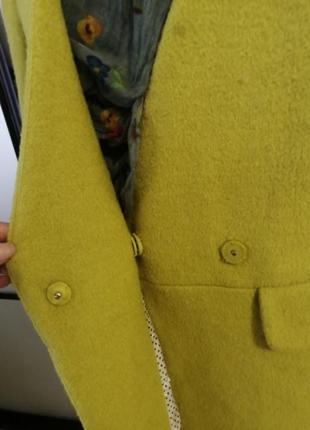 Яскраве якісне осіннє пальто/коротке пальто прямого фасону м-л5 фото